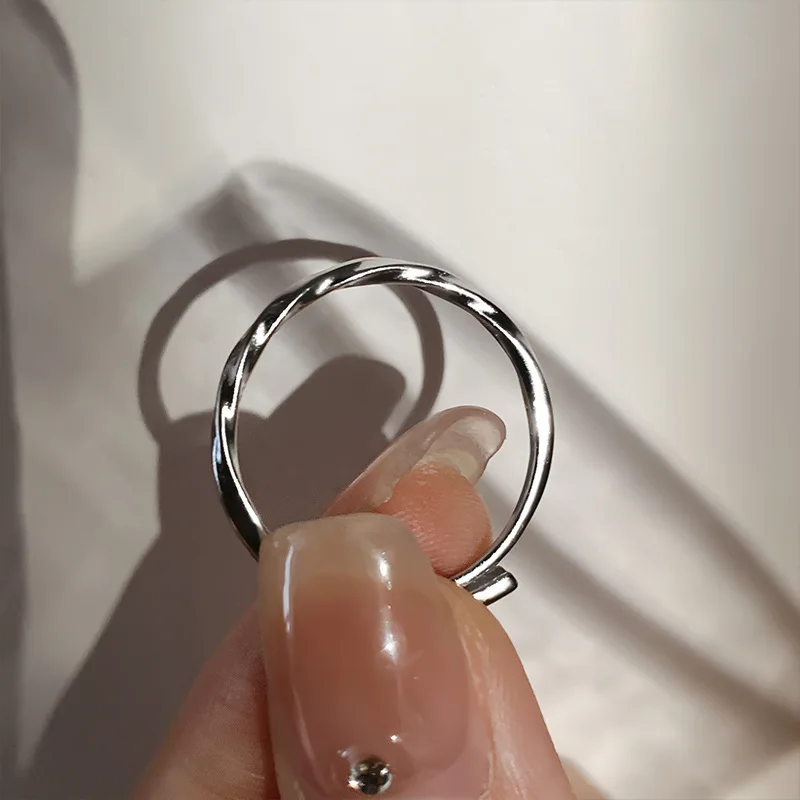925 Sterling Silber Liebesherz Ausgehöhlter Ring für Frauen und Mädchen, Extrem Feiner Koreanischer Ins-Schmuck, Geschenk, Dropshipping – Detail 18
