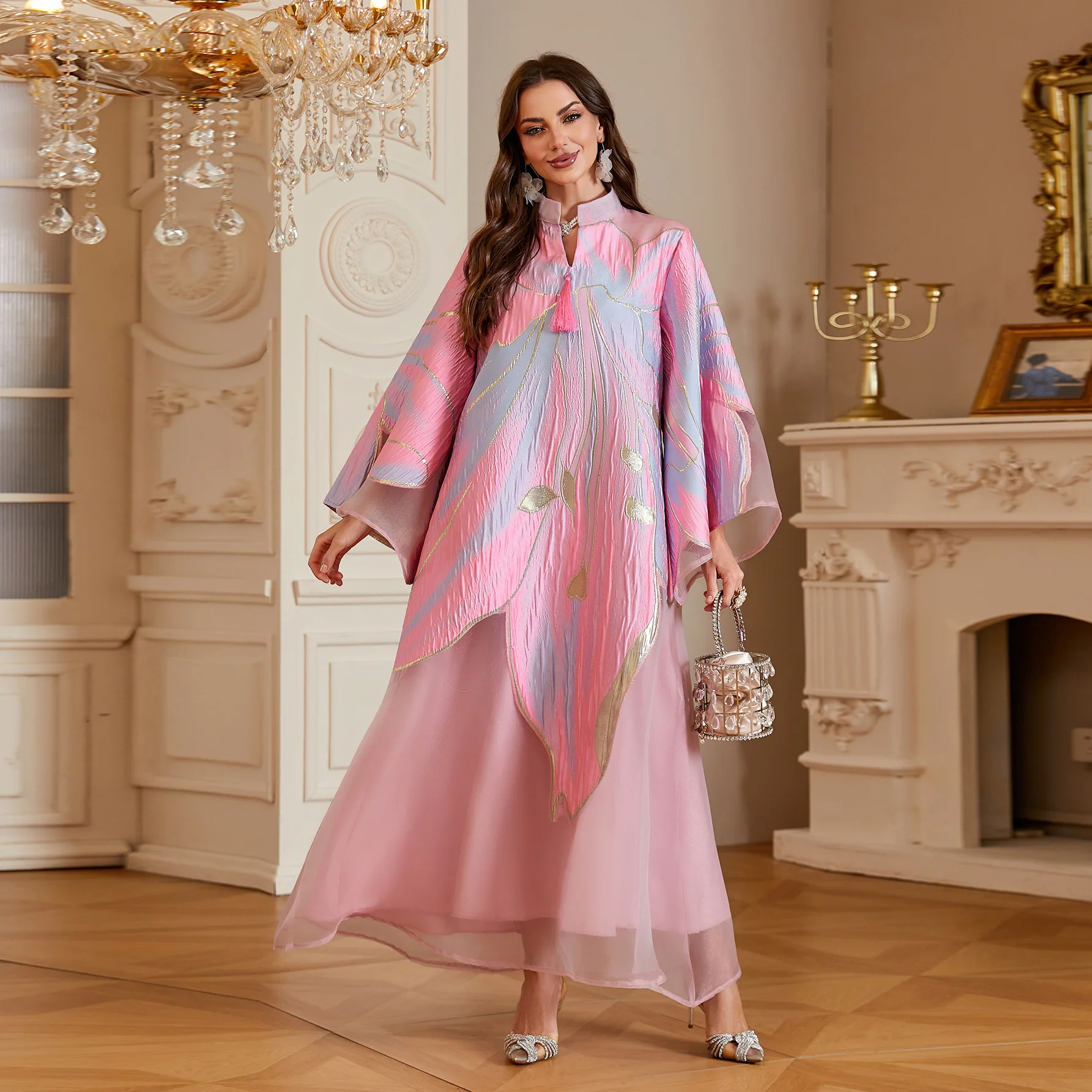 Dress Women Eid Abaya Party Tassel Dresses Muslim Jalabiya Abayas Ramadan Arab Long Robe Morocco Dubai Kaftan Islam Vestidos