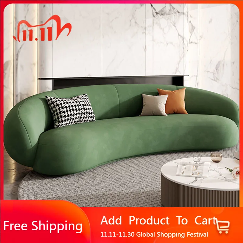 

Designer Curved Living Room Sofas Pouf Armchair Couch Designer Living Room Sofas Modern Minimalist Muebles Trendy Furniture