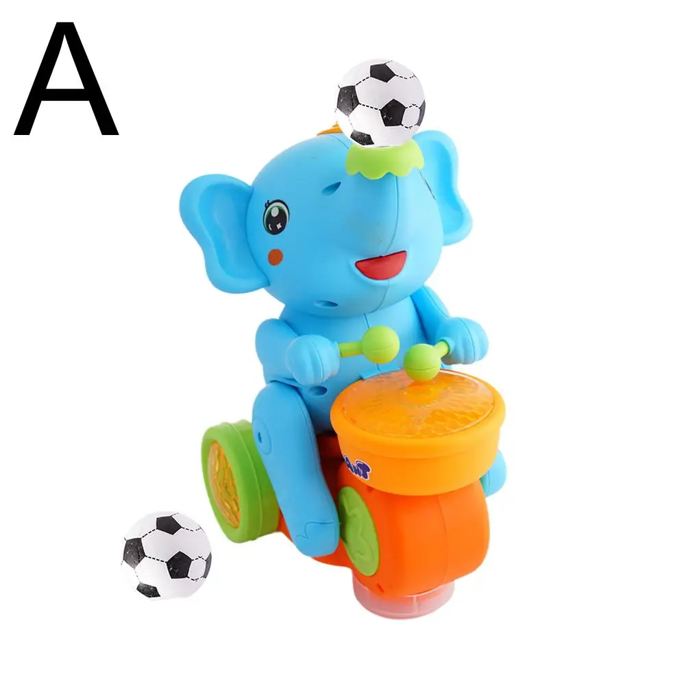 لعبة الطبول الفيل ، لعبة الطبول الخفيفة للموسيقى سيارة الفيل الوالدين ألعاب تفاعلية لطيفة لعبة سيارة صغيرة للأطفال O1A0