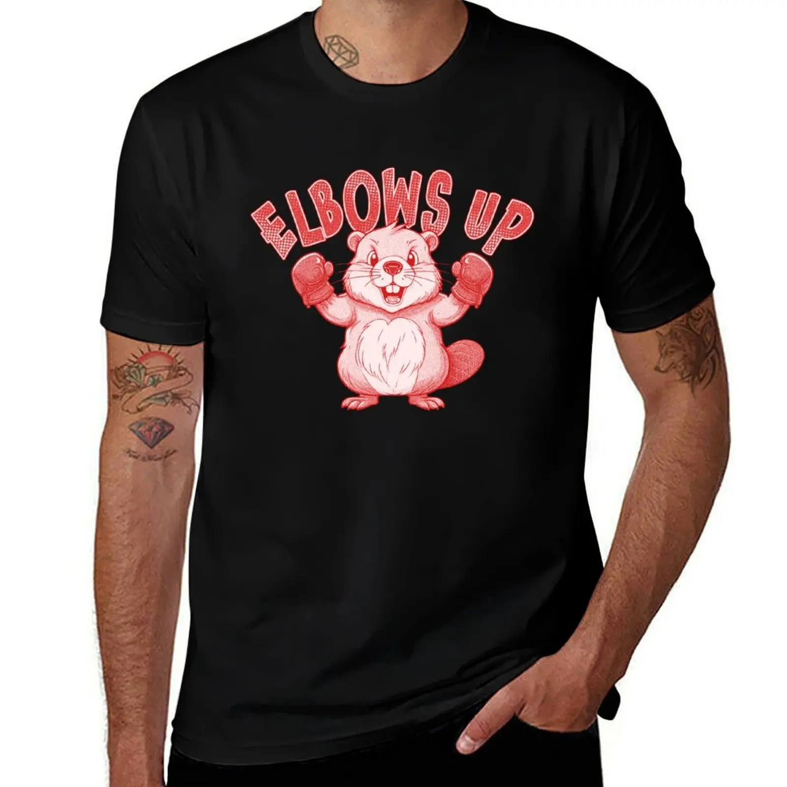 Elbows Up T-Shirt man t shirts high quality luxury brand T-Shirt