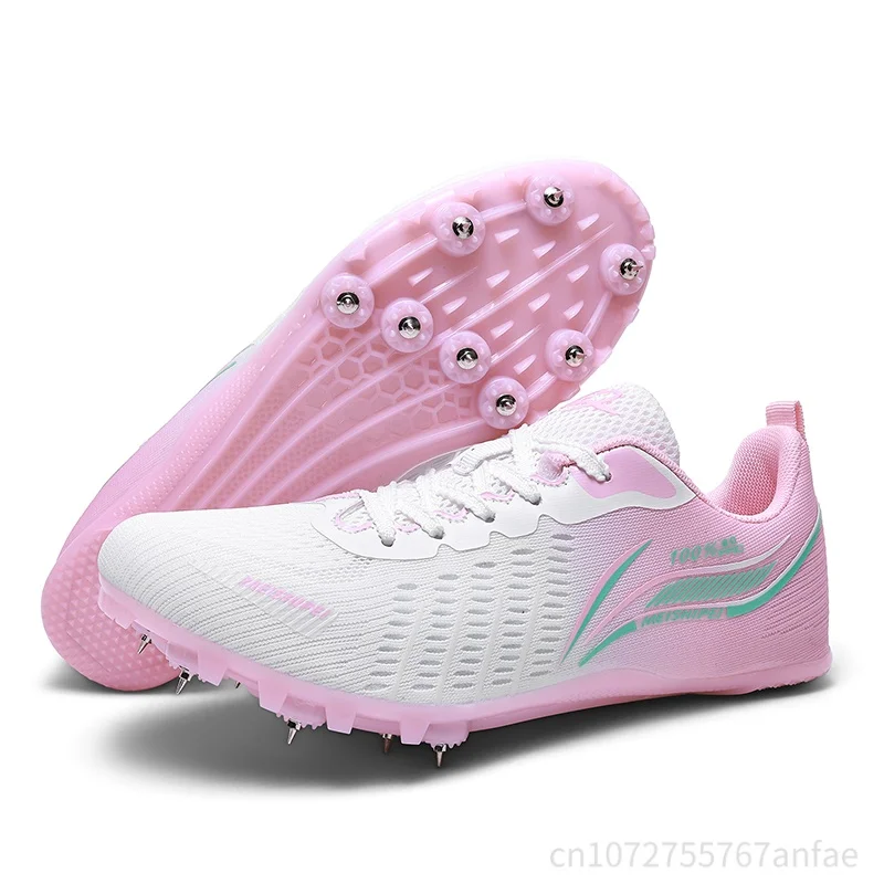 Nuevas zapatillas de atletismo profesionales con clavos para correr, para adultos, zapatillas deportivas ligeras para estudiantes y competiciones.