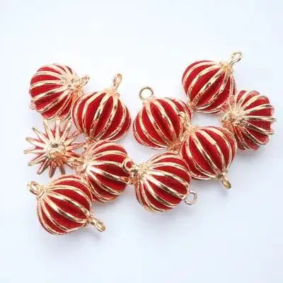 

10pcs Red Lantern Pendants DIY Jewelry Crafts Chinese Style Necklace Making Charm Earrings Accessories Durable Material Creative