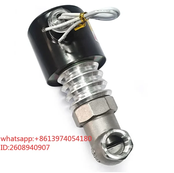 Normally Closed Pilot Operated Stainless Steel High Temperature Steam Solenoid Valve, AC220V / DC24V