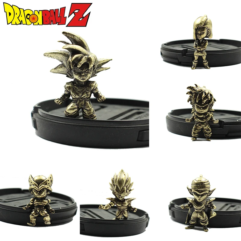 

Dragon Ball Goku Copper Miniature Figurines Super Saiyan Ornaments Brass Desktop Decorations Collect Gifts Pendant Accessories