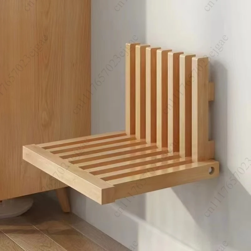 Wall-Mounted Folding Shoe Changing Stool Porch Organizer Neat Advanced Space-Saving Footwear Holder for Entrance