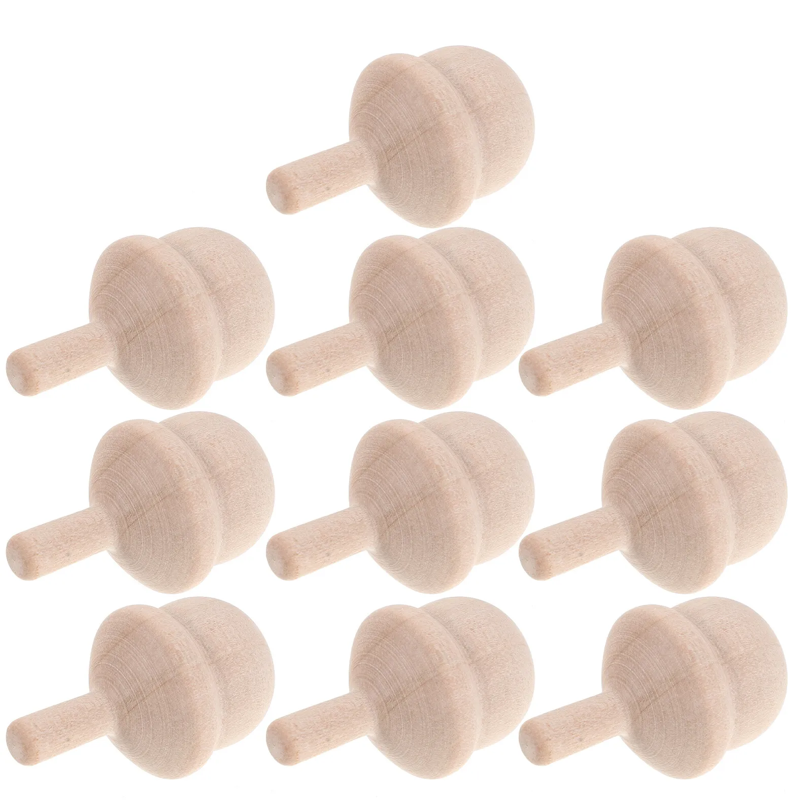 10 stuks houten tolletjes onbewerkt blank hout DIY schilderen Montessori STEM knutsel verjaardagsfeestje cadeautjes houten gyroscopen speelgoed