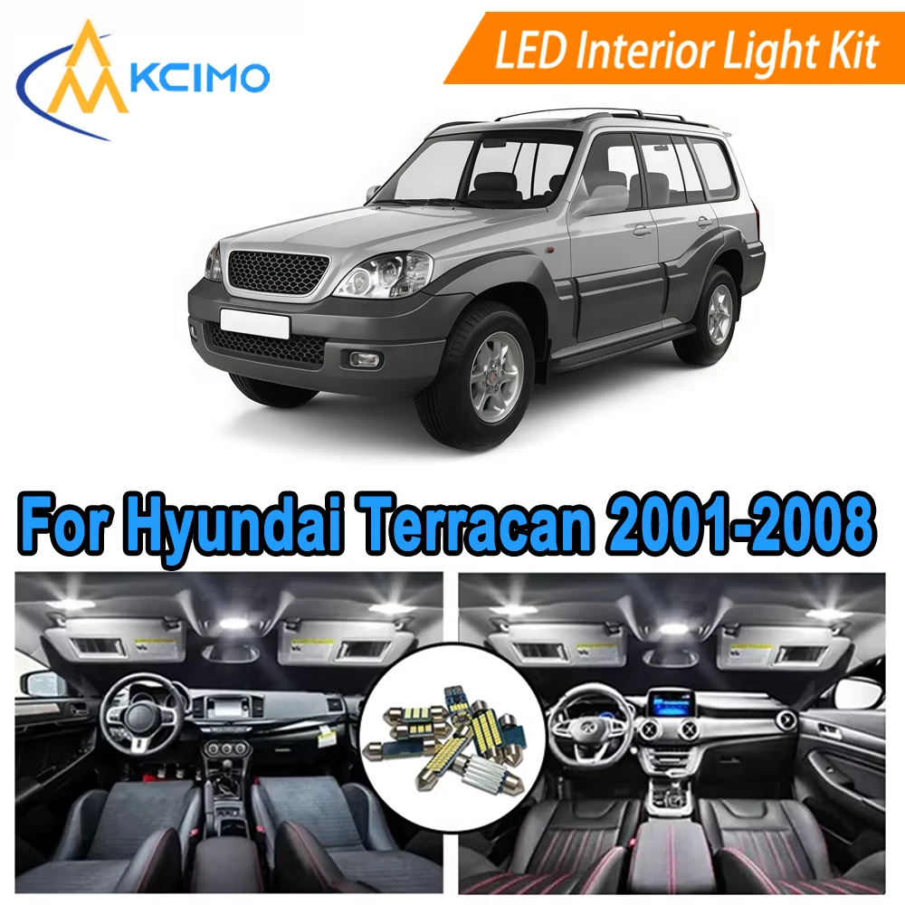 

Interior Lights LED Kit For Hyundai Terracan 2001-2008, Super Bright Dome Map Door Lights Bulbs Replacement Footwell Lights