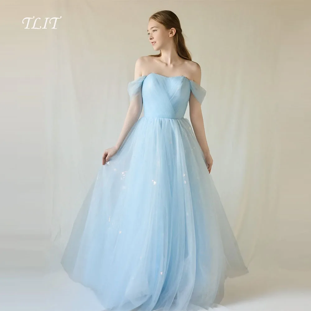 

TLIT Fairy Candy Color Organza Evening Dress Korea Wedding Dress Photo Shoot Sweeyheart Off Shoulder Prom Gowns Customized