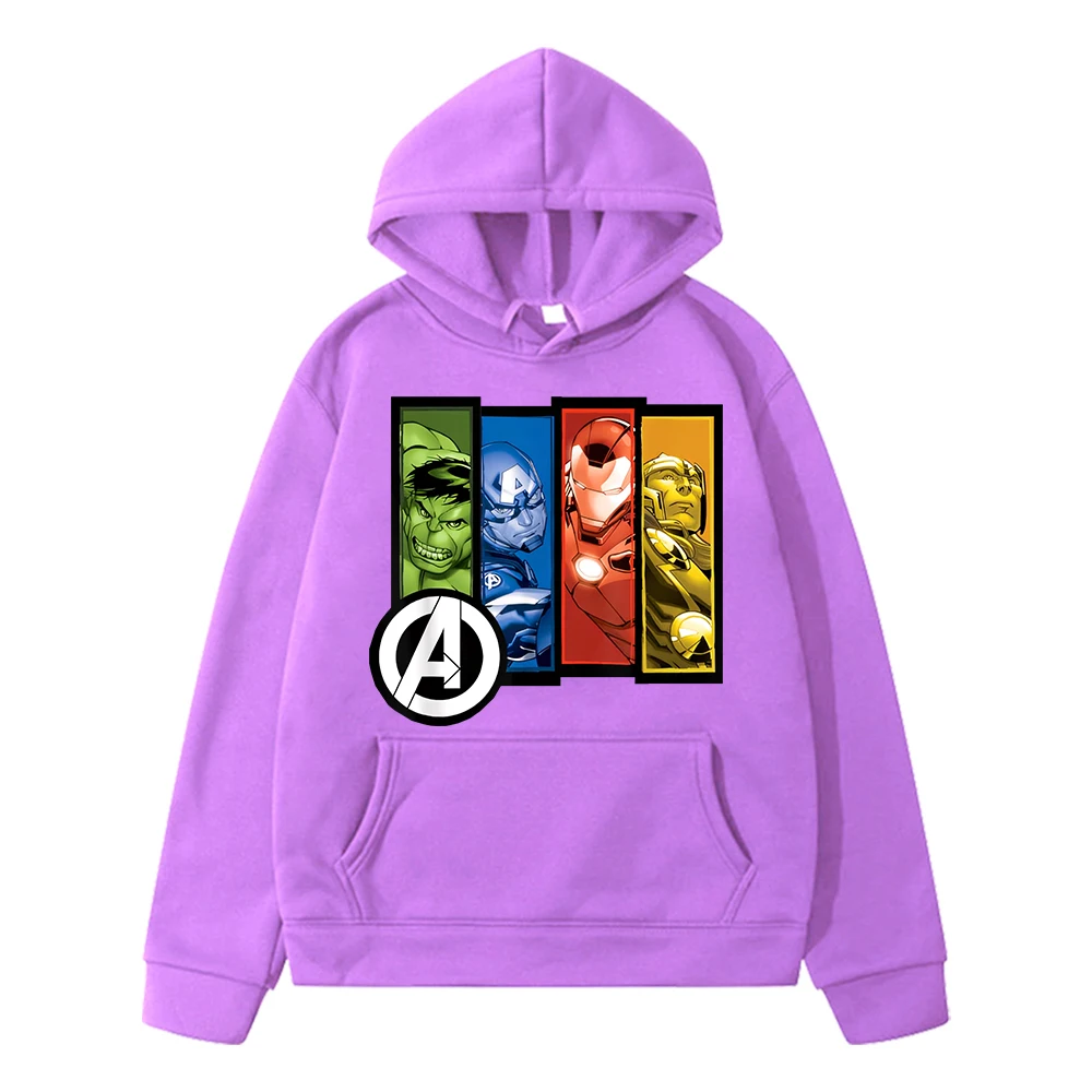 Superman print anime hoodie hoodie Fleece sweatshirt y2k sudadera Marvel Cute pullover Autumn Kawaii jacket kids clothes girls