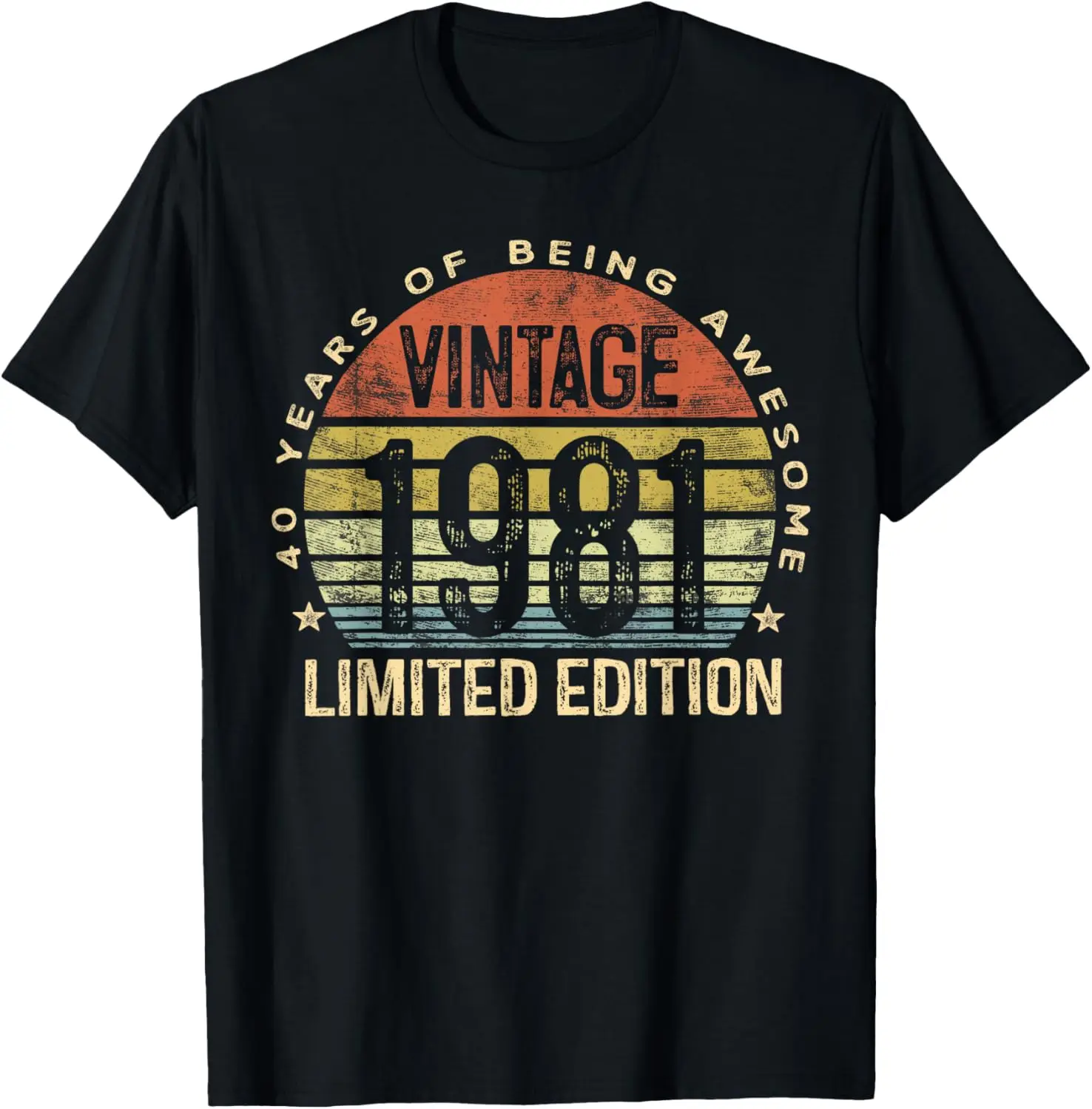 

40 Year Old Gifts Vintage 1981 Limited Edition 40th Birthday T-Shirt