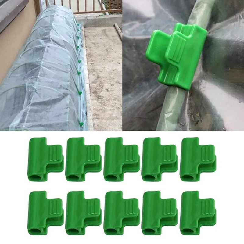 

30pcs Greenhouse Snap Clamps Plastic Film Buckle Clip Greenhouse Shading Netting Tunnel Hoop Clips Garden Supplies For 11mm 16mm