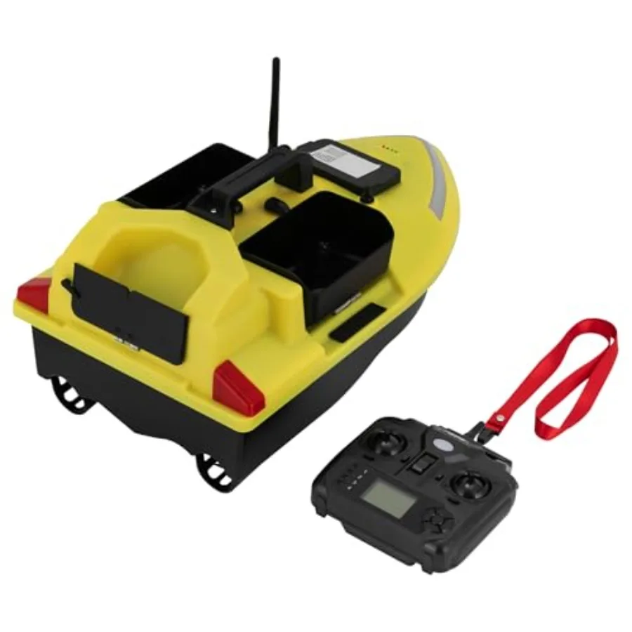 

GPS Fishing Bait Boat RC with 1640ft Range 12000mAh 4H Operation for Lake River Fishing 4.41lbs Ccity with Auto Return 40 Waypo