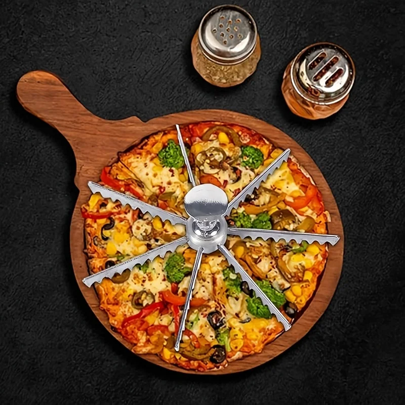 Even Slice Pastry Divider Stainless Steel Pizza Pie Marker 6 7 8 Teeth Options Baking Gadget for Home Kitchen Dessert Cutting