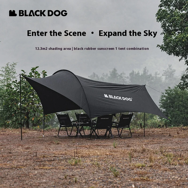 

BLACKDOG Black Dog Shadow Tent Beach Tent Outdoor Vinyl Automatic Quick-Open Sun Protection Shade Shelter Camping Tent