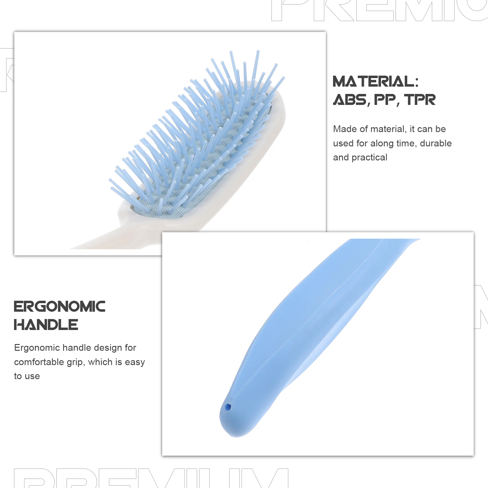 

35Cm Long Curved Handle Comb for Seniors with Arthritis Easy Grip Lightweight Plastic Comb for Men Women All Hair Types