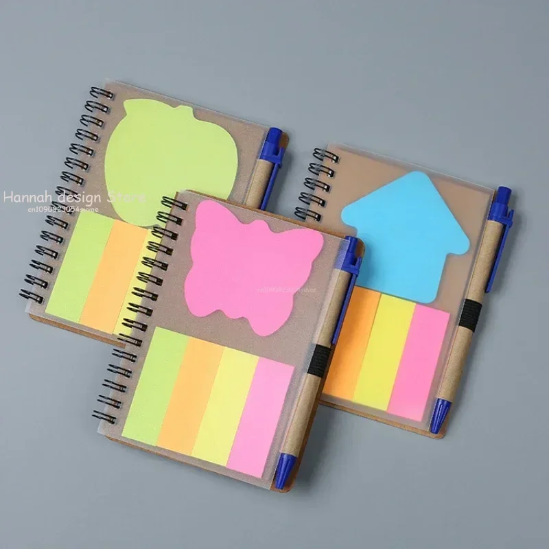 creative sticky notepad papelaria kawaii caderno diario com caneta material escolar de escritorio presente do estudante 01