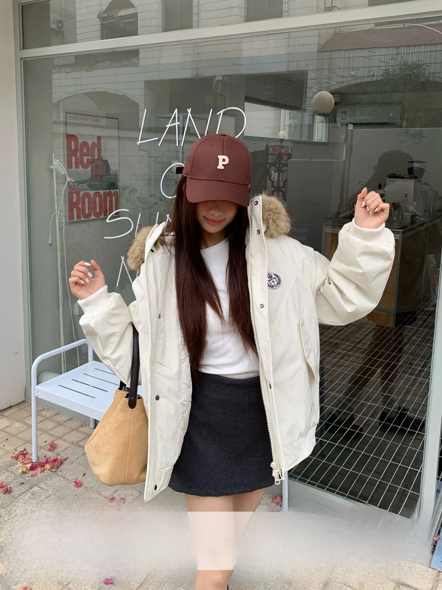 

Orange Tree American Sle Hooded Workwear Jaet Women Winter Loose Casual Warm Cotton Coat Korean Version Commute