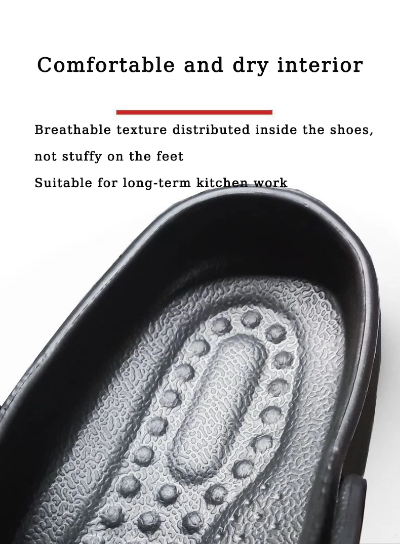 Summer Chef Shoes for Man Sport Sandals Flat Non Slip Clogs Kitchen Shoe Multi Occasion Multi Crowd Work Shoes Walking Slippers