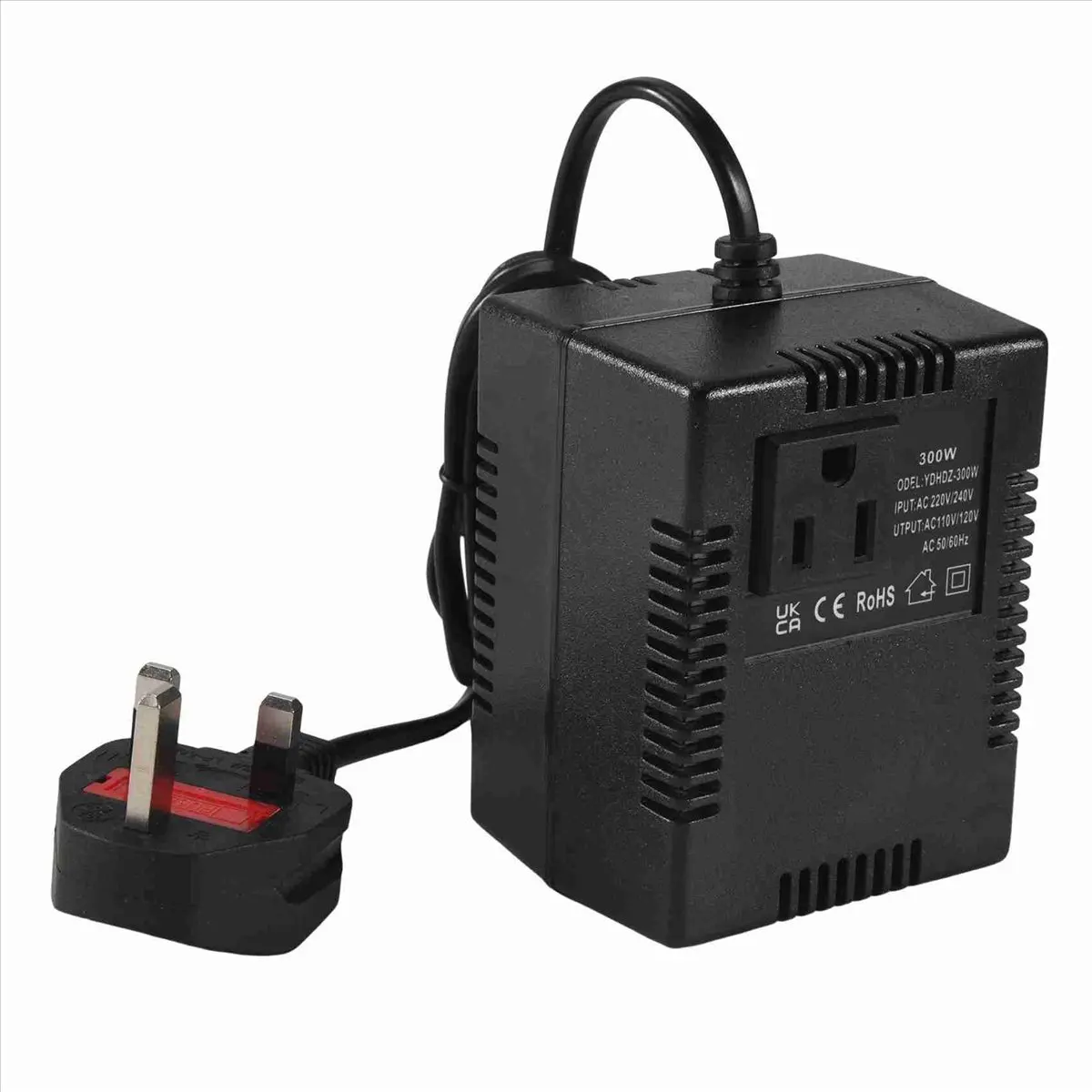 Persevering- 300W Voltage Converter 220V To 110V Transformer Step Down Transformer Voltage Converter Travel Adapter UK Plug view 5