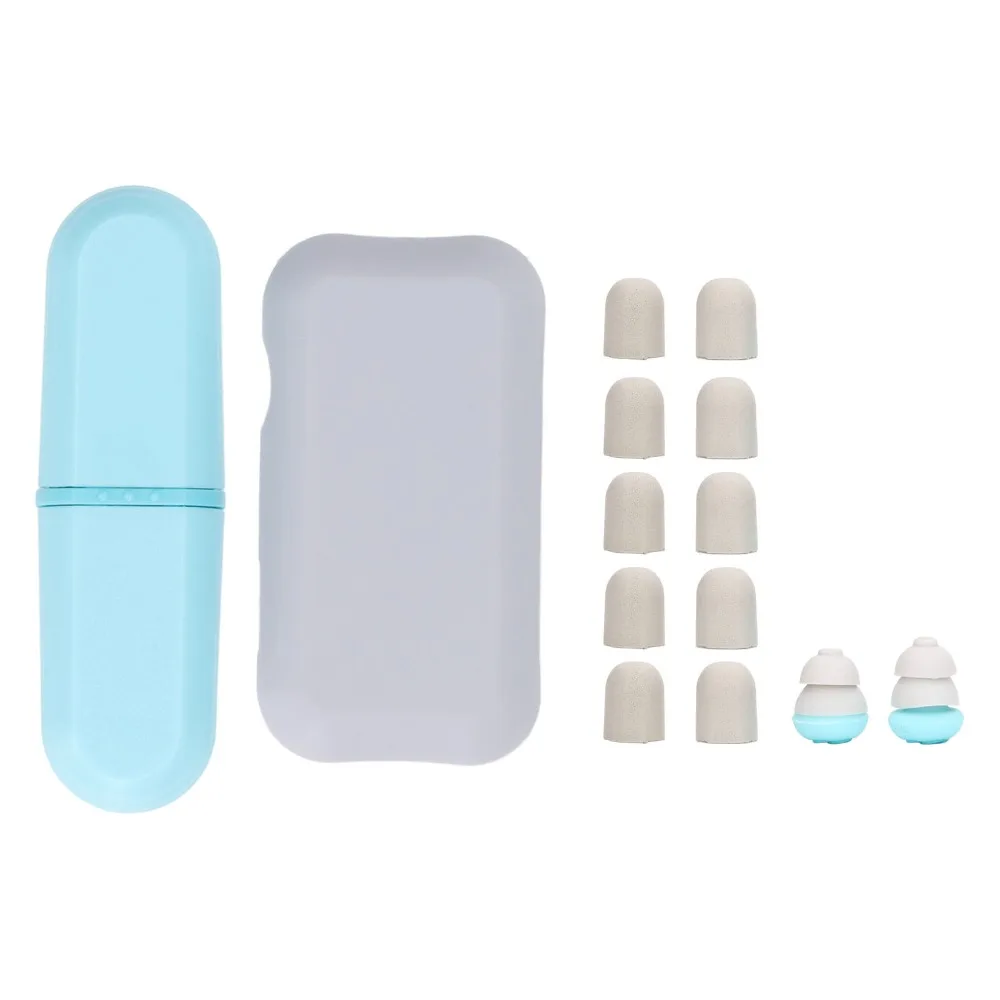 Soft PP Noise Reduction Earplugs Blue Silicone Earplugs Length 27mm Sound Isolation Earplugs Soft Foam Earplugs For Dormitory