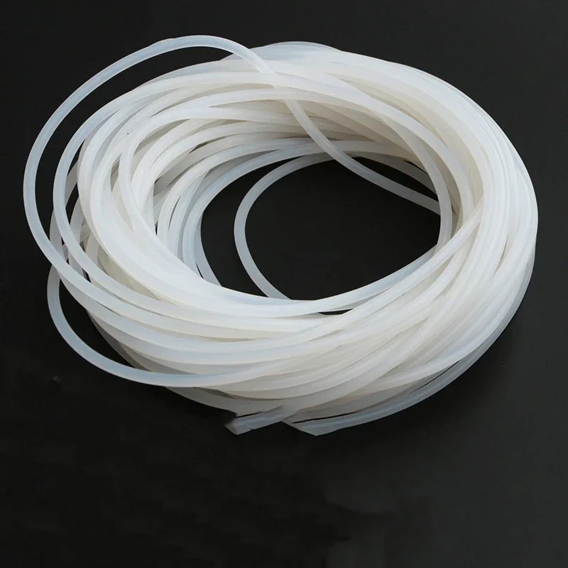 

Solid Silicone Cord Dia 1mm~18mm White Rubber Gasket Trim Seal Strips O Ring High Temperature Waterproof