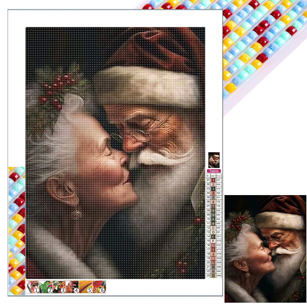

Christmas Old Couple Diy Diamond Painting Cross Stitch Kits Portrait Full Diamond Mosaic Embroidery For Hallowen Home Decor Gfit