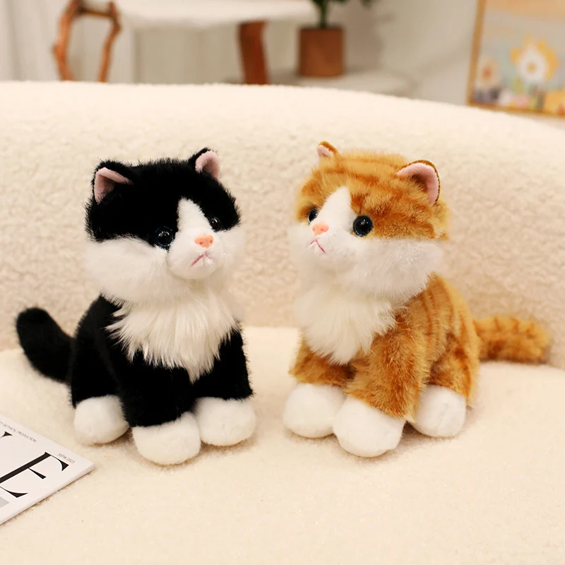 Simulation Katze Puppe Sanfte Und Bequeme Lifelke Puppe Stofftier Katze Hause Ornament Urlaub Überraschung Geschenk – Detail 5