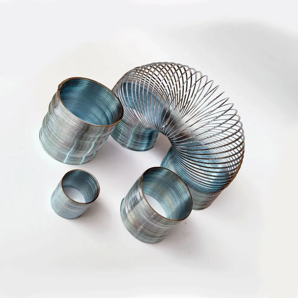 80X100mm Giant Magic Rainbow Metal Slinkys Spring Big Classic Originals Walking Jumbo Steel Slinky Spring