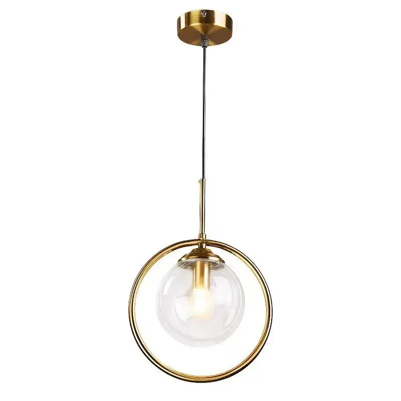 

Nordic Gold Pendant Lights Metal Glass Hanging Lamp Suspension Luminaire Living Room Bedroom Home Deco Light Fixture Kitchen Led