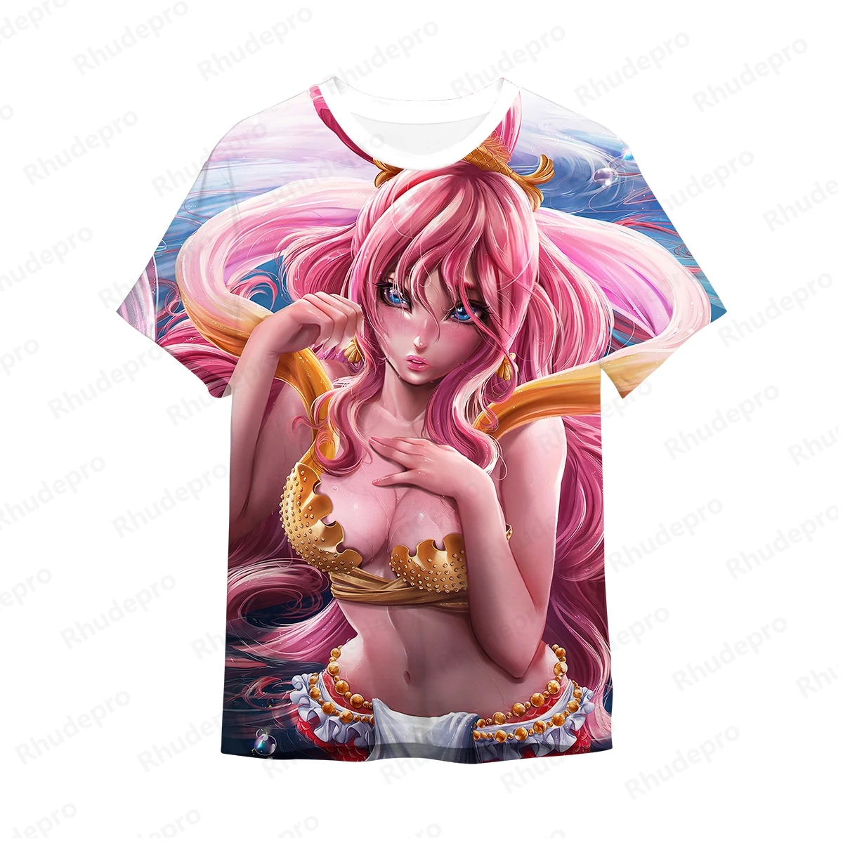 Summer Men's One Piece Anime Cosplay Monkey D. Luffy 3D Printing Role Play Women's And Children's Street shirts Unisex Large Top