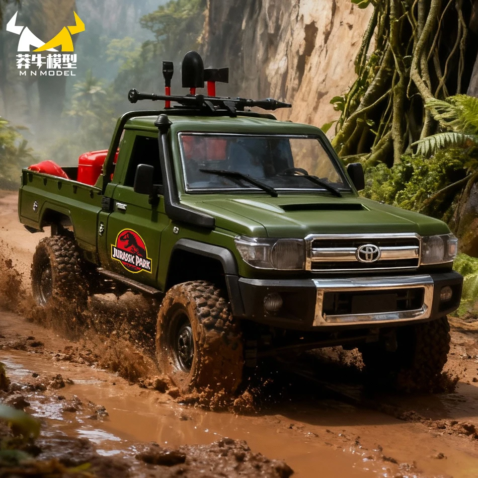 Mn modelo 1/12 4x4 rc escalada off-road carro dinossauro pá caixa de ferramentas veículo todo terreno caminhão rock crawler modelo brinquedo para adulto