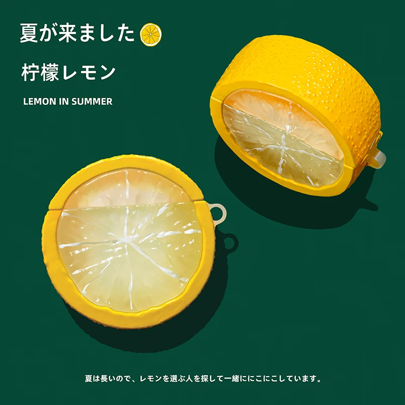 Simulated Fruit Food headphone cases For AirPods Pro3 Case Cartoon Shell for AirPods 1/2/3/4 Earphone Protective Cover