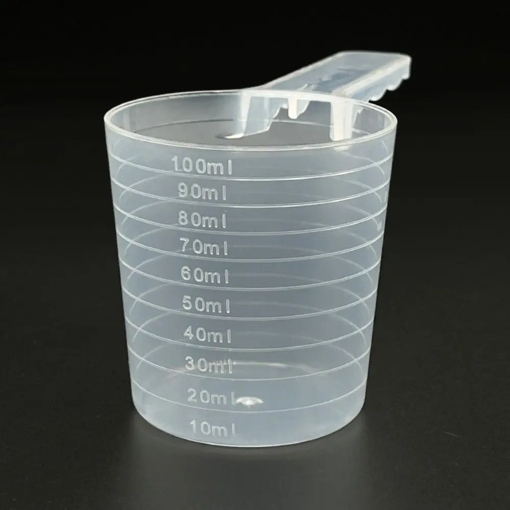5PCS Plastic Pet Measuring Spoon With Scale Transparent Milk Powder Spoon Multifunctional Durable Flat-bottomed Spoon