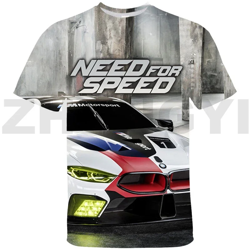 Fashion Casual Women 3D Need for Speed T-shirt Funny Game NFS Graphic Tees Men Streetwear Car Cartoon Children Oversized T Shirt