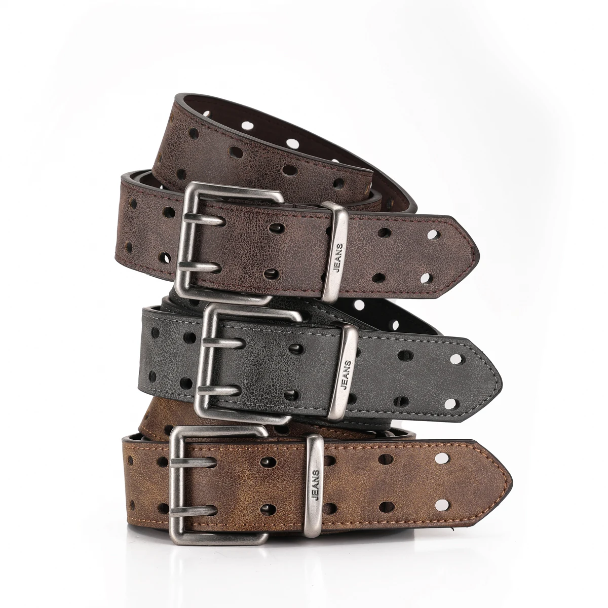 Ein Western-Style PU-Ledergürtel für Damen und Herren, ein Klassischer und Lässiger Retro-Gürtel – Detail 13