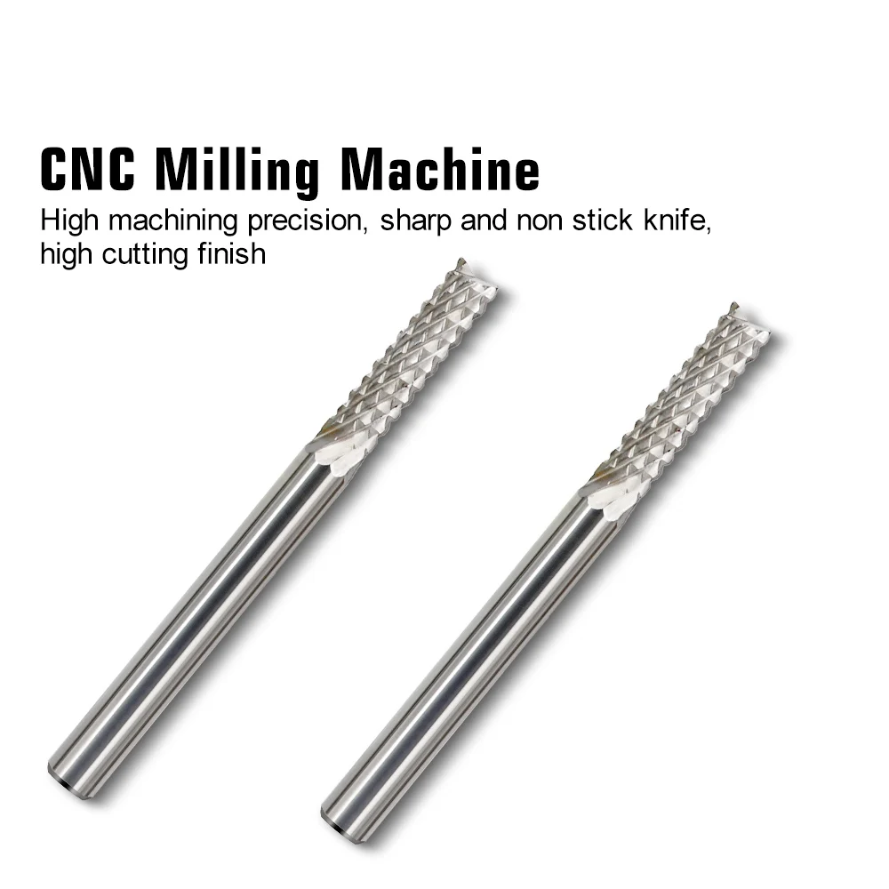 ​VACK Carbide Tungsten Corn Milling Cutter PCB End Mill CNC Router Bits for Circuit Board Acrylic Wood Engraving Machine Cutters