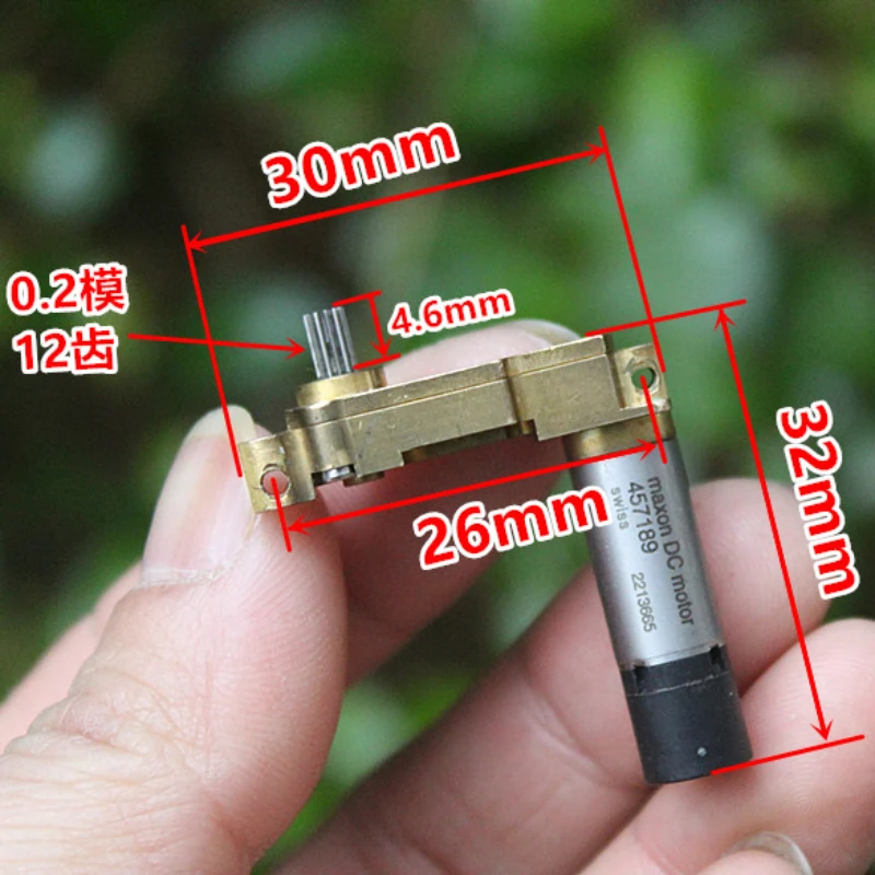 Swiss Maxon Precision DC Servo Motor DC 1.5-3.7V 23RPM-65RPM Slow Speed 7-shaped Full Metal Gear Copper Reduction Motor