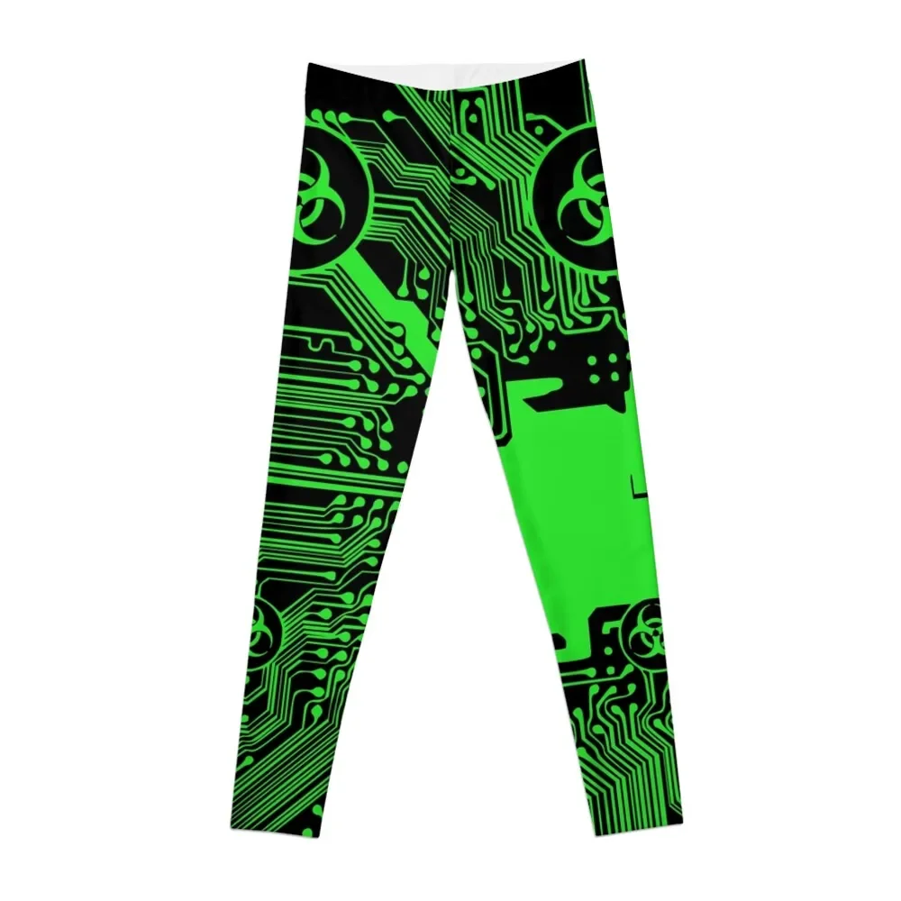 

Green Biohazard (Cybergoth) Leggings Sweatpants sports tennis for Womens Leggings