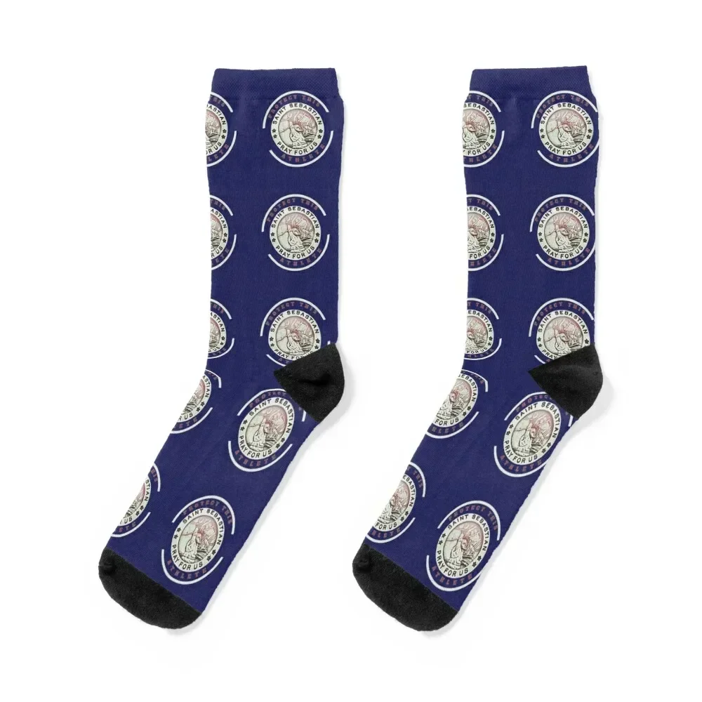 Saint Sebastian Protect This Athlete, Protector, St Sebastian Socks Rugby cool Designer Man Socks Women's