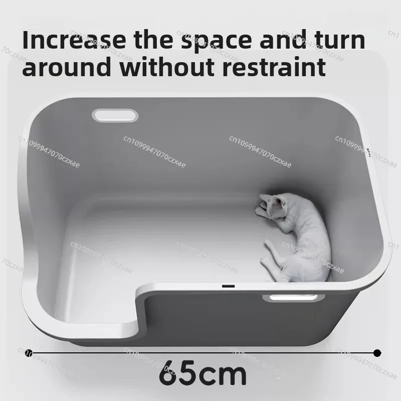 Corridor Cat Litter Box, Oversized Fully Enclosed Deodorant Belt Channel Anti-splash