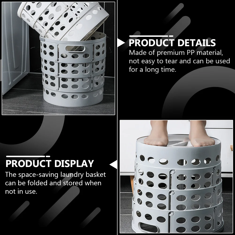 

1Pcs Large Capacity Foldable Laundry Basket Premium PP Material Space Saving Laundry Hamper for Clothes Storage Outdoor Picnic