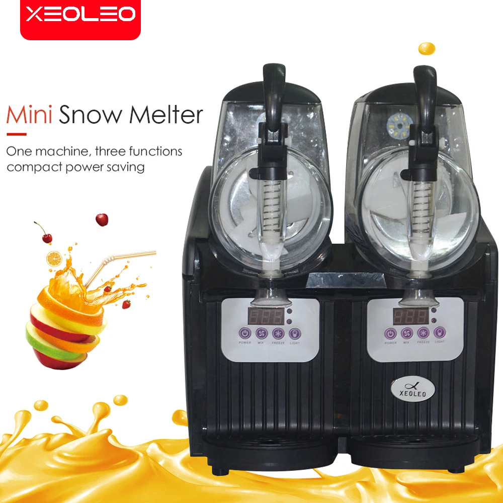 

XEOLEO 2.5L*2 Jar Slushie Machine Commercial Slushy Machine Granizing 300W Snow Melting Machine Smoothies Granita Machine