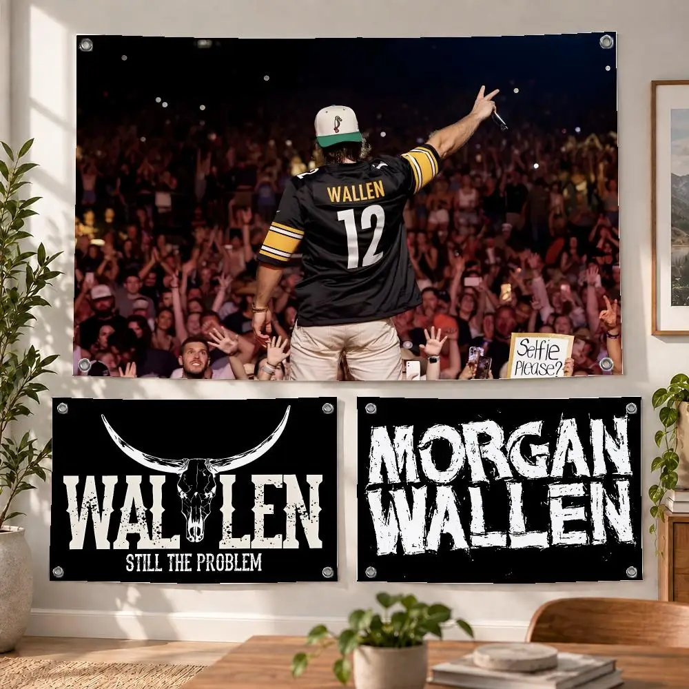 Music Popular Classic Morgan Wallen Flags Decorative Flag Banner Indoor Bedroom Dorm Gaming Room Wall Party Club Decor Fan Gift