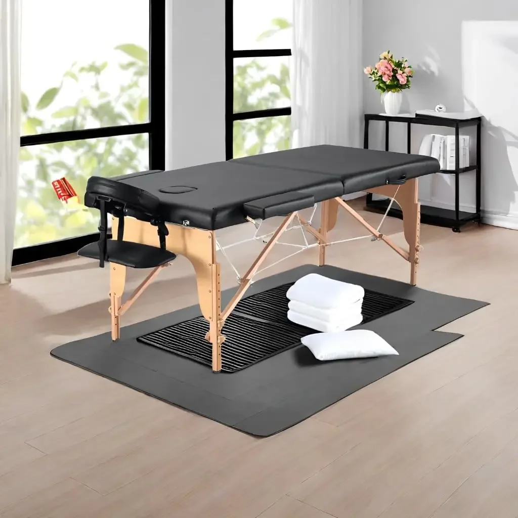 Tragbarer 2-Zonen-Massagetisch aus Holz, klappbarer Kosmetikerstuhl für Physiotherapie und Tätowieren – Camilla De Masaje Plegable