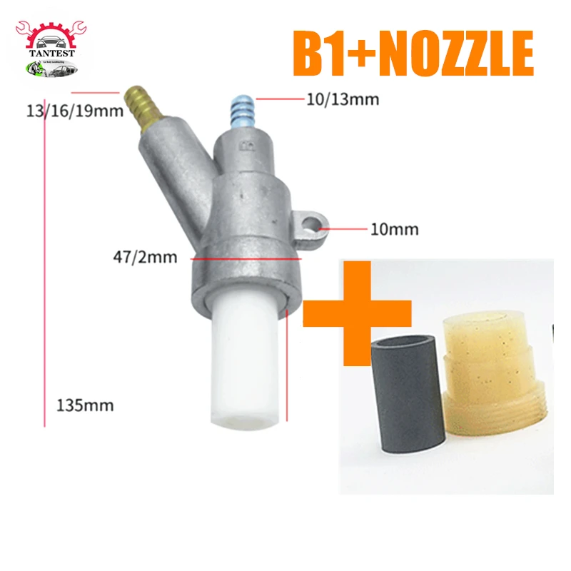 Free Shipping B Type Boron Carbide Sandblasting Head with Nozzle Air Sandblaster Tip 3mm 4mm 5mm 6-12mm Length 35mm