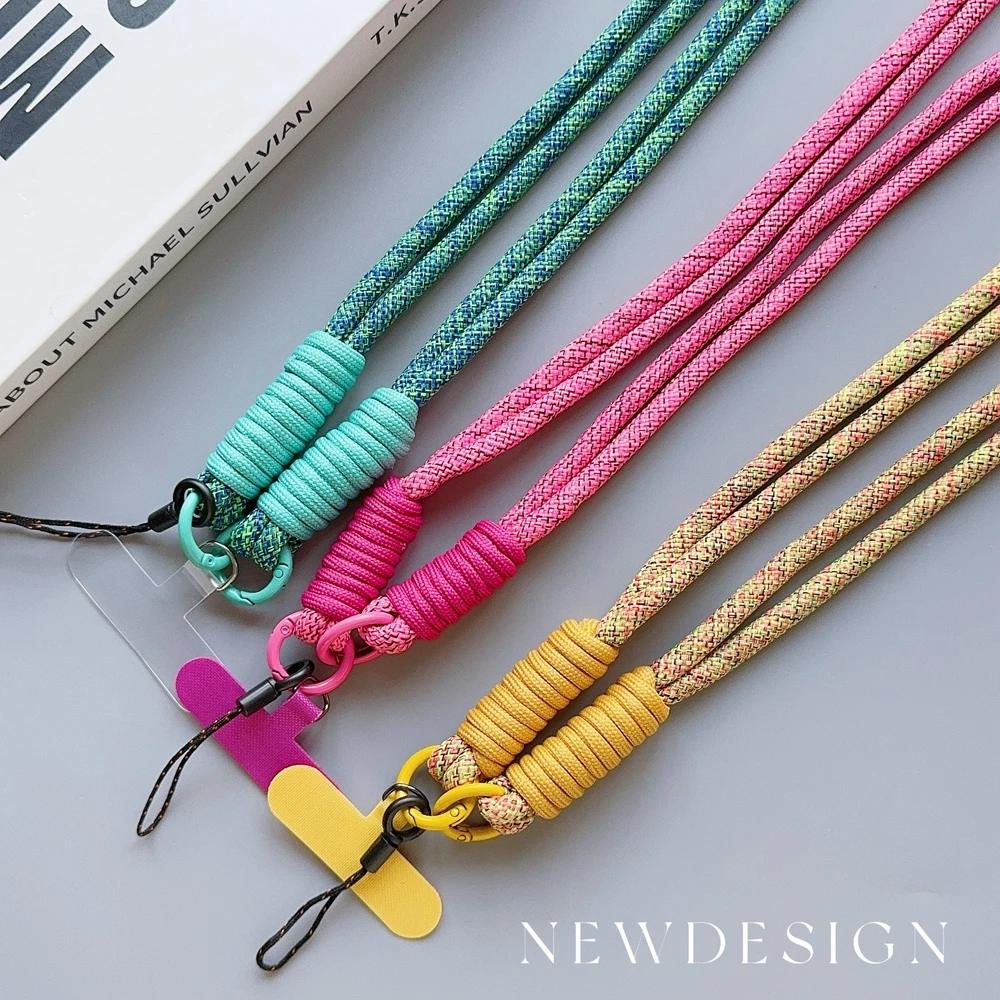Korea Fashion Universal Phone Lanyard Strap Mobile Phone Hanging Rope Neck Straps Anti-lost Lanyard Cell Phone Accessories 120CM