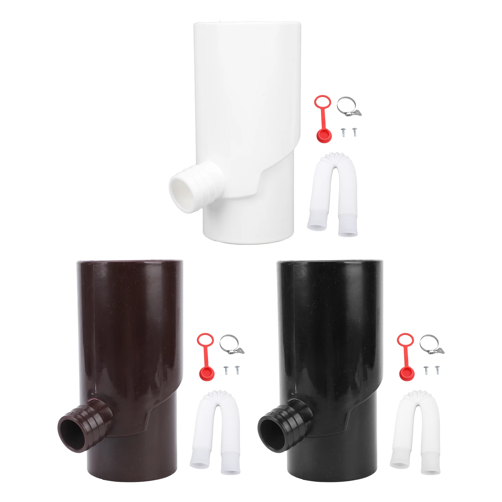 Rainwater Diverter Rainwater Collection System Plastic 8cm Round Downspout Diverter for Irrigation and Aquarium