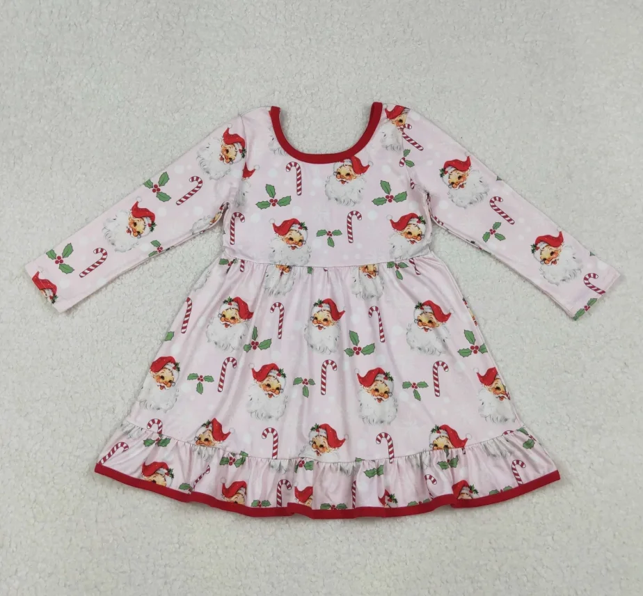 

Wholesale Baby Kids Children Long Sleeves Dress Infant Girls Toddler Christmas Baby Dress