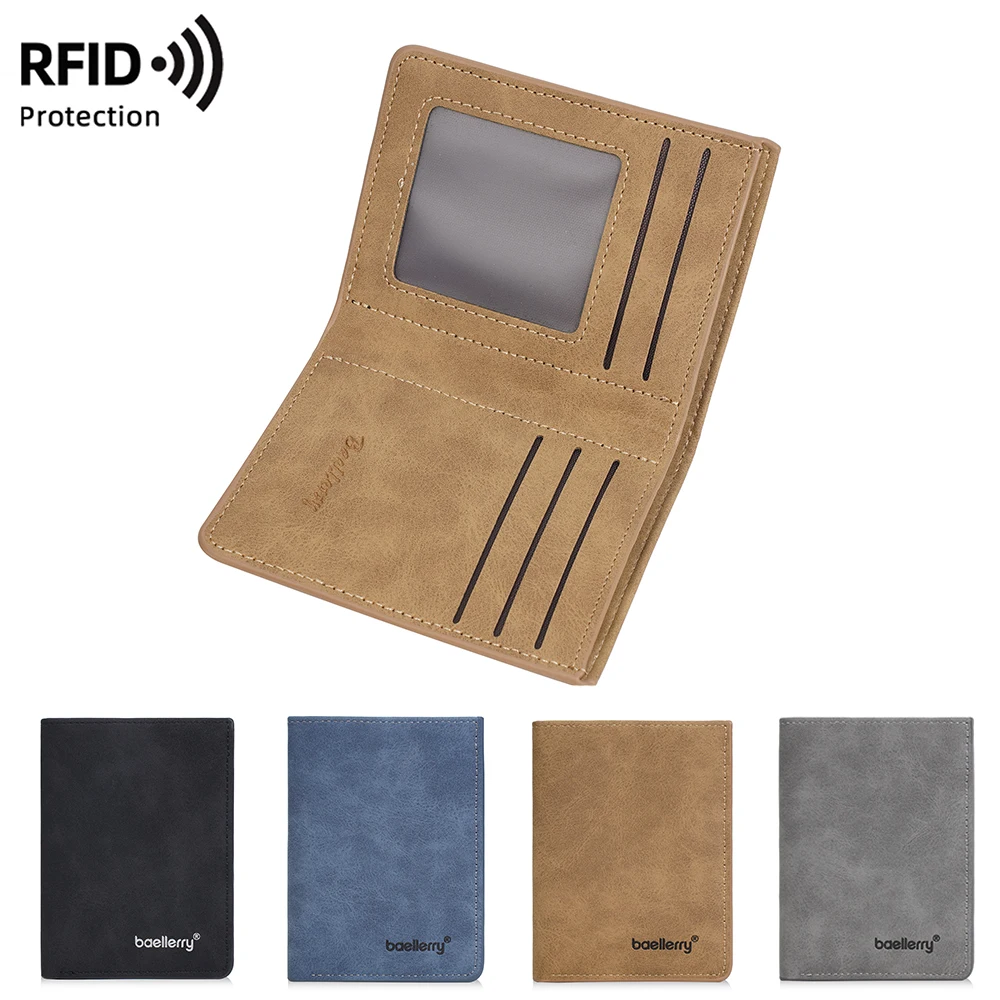 

Маленький тонкий мужской кошелек для карт, классический высококачественный чехол для карт, мужской кошелек, держатель для фотографий с водительскими правами, мужские зажимы для денег